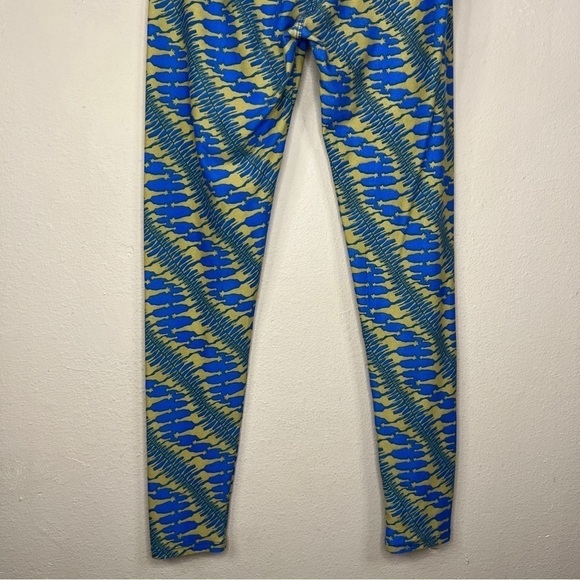 LuLaRoe Blue Beige Stretch Pull On Casual Pants Stretch Buttery Soft - Picture 6 of 9